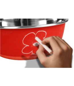 Eetpot beschrijf rood 13cm 500ml