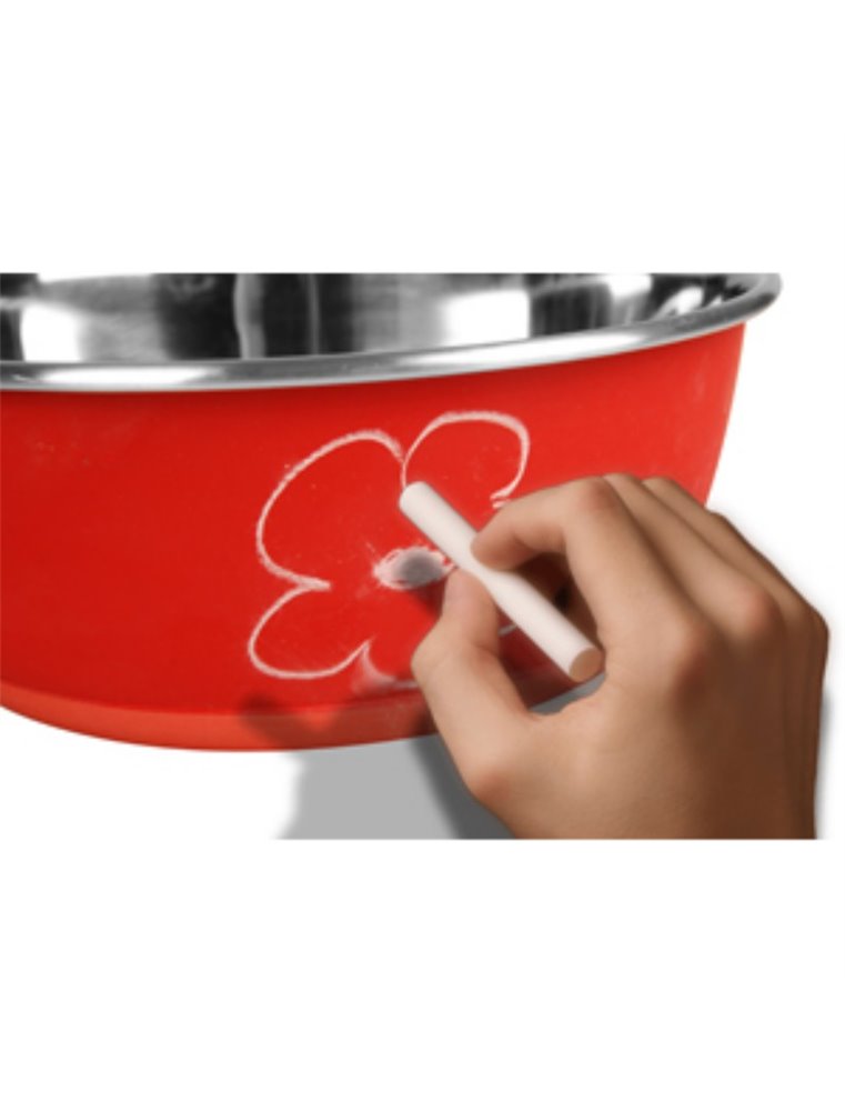 Eetpot beschrijf rood 13cm 500ml