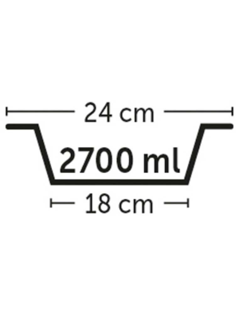 Eetpot beschrijf rood 24cm 2700ml