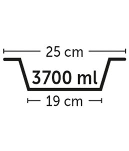 Eetpot beschrijf rood 25cm 3700ml