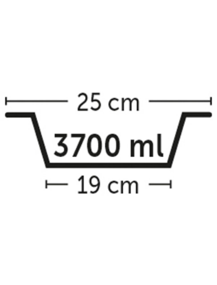Eetpot beschrijf rood 25cm 3700ml