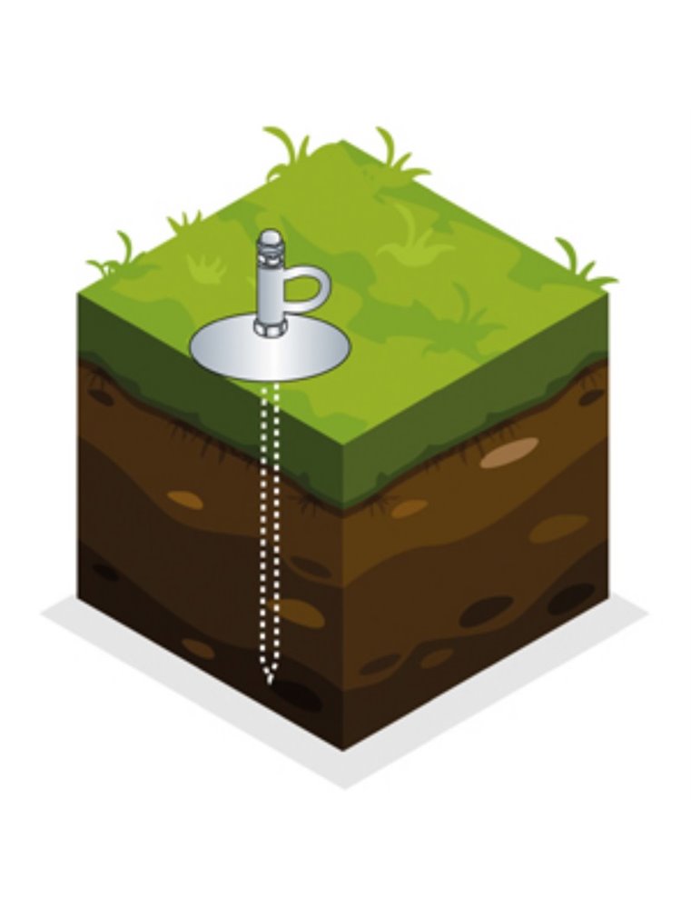 Grondpin verzinkt 38cm