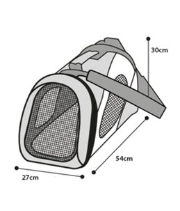 Reismand l zwart 54x27x30cm 