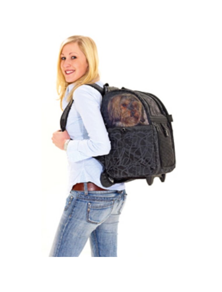 Smart trolley zwart 32x29x52cm