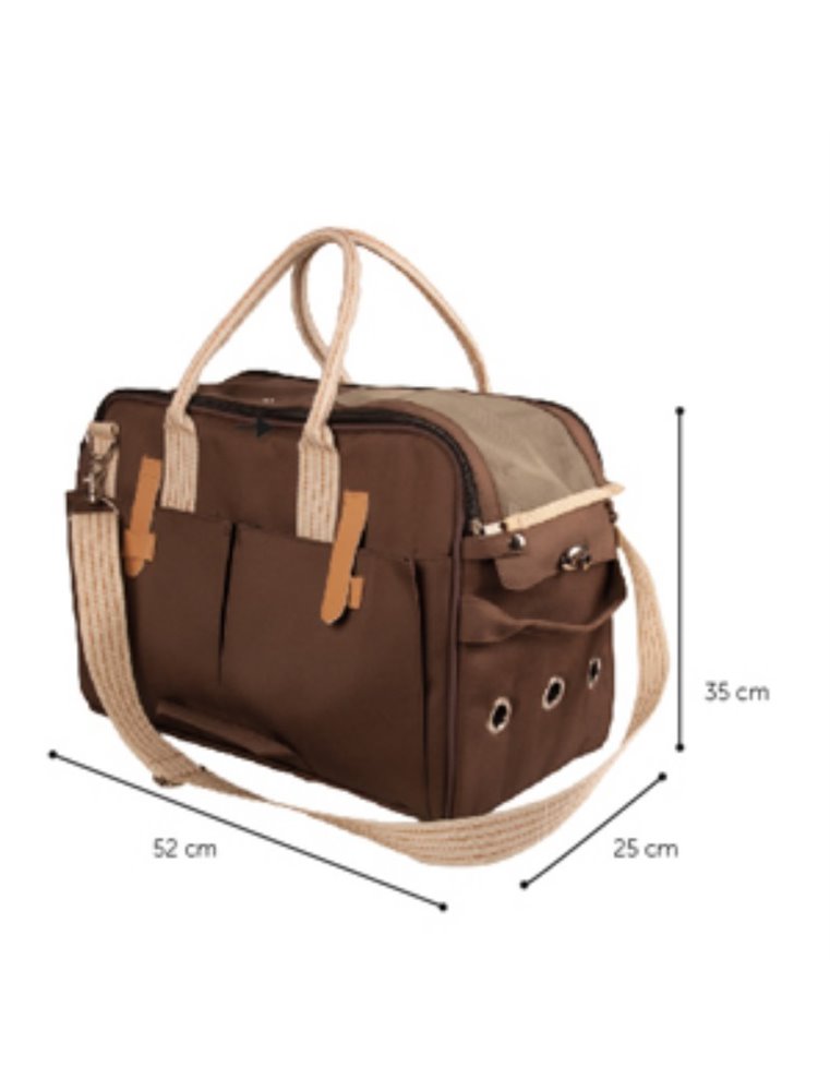 Draagtas bruin 52x25x35cm