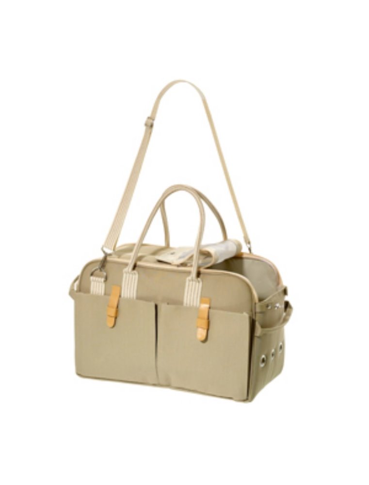 Draagtas beige 37x15x27cm