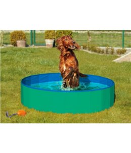 Doggy splash pool groen/blauw 160x 30cm