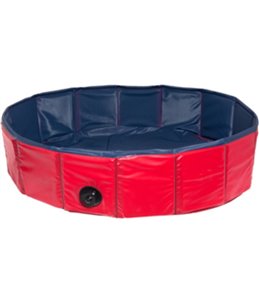 Doggy splash pool blauw/roood 160x 30cm