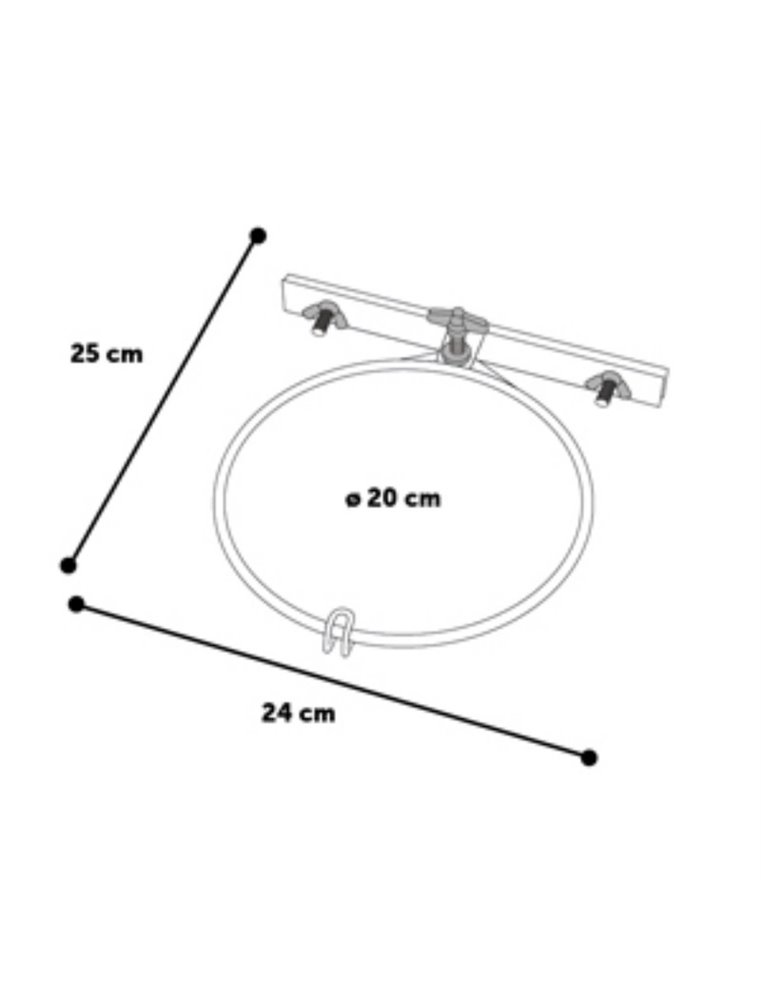 Muur- en benchhouder 1x20cm 1,6l