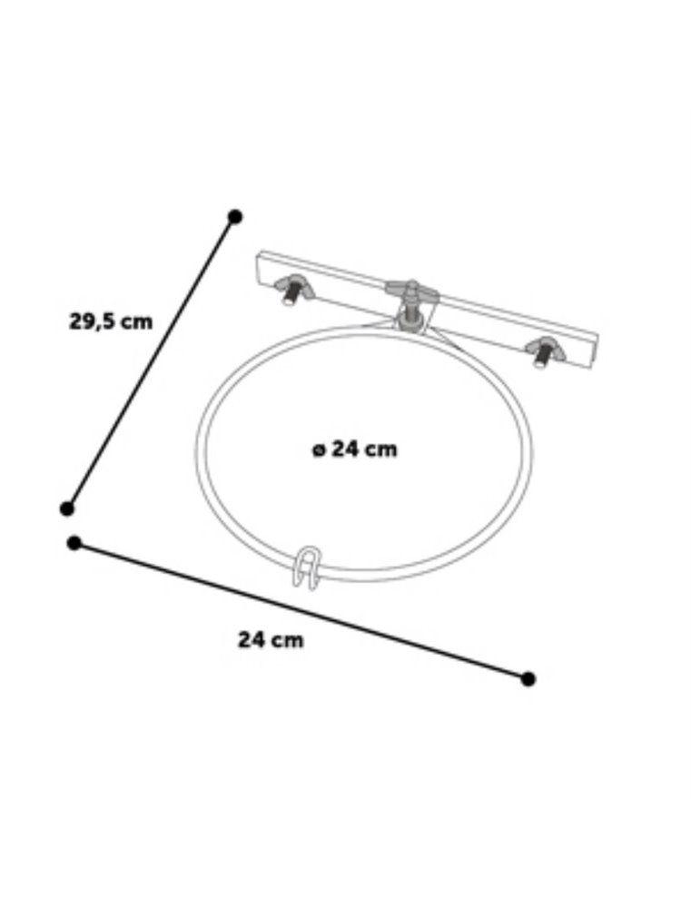 Muur- en benchhouder 1x24cm 2,5l