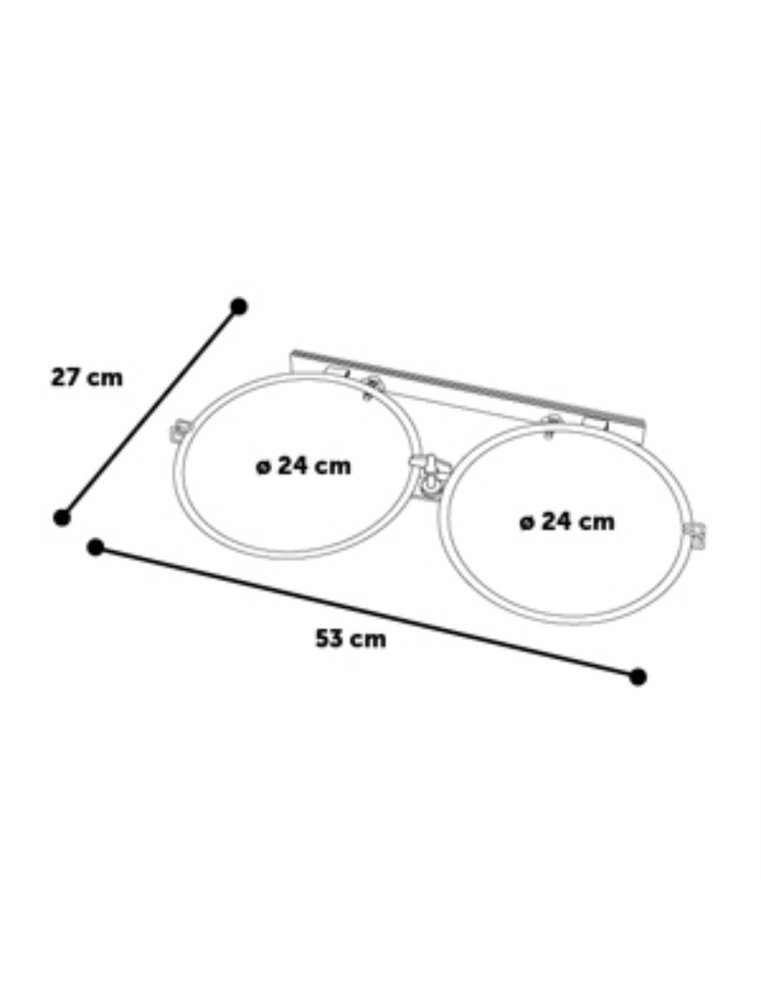 Muur-en benchhouder 2x24cm 2,5l