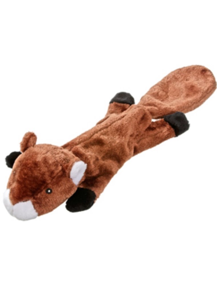 Pluche plat dier 55x19x11cm ass