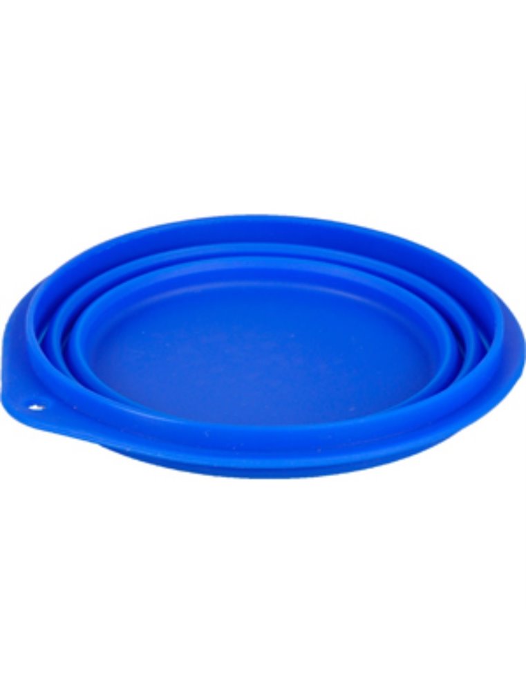 Reis eetpot siliconen blauw 500ml