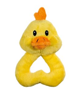 Pluche ringen pastel dier 14cm ass