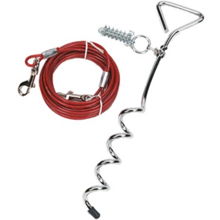 Grondpin 46 cm met aanleglijn 7,5 m 