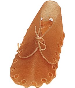 Schoentje buffelhuid 7cm 7-8gr.