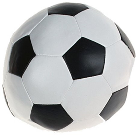 Voetbal wit/zwart 15 cm 