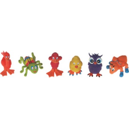 Latex landdier 10cm ass 