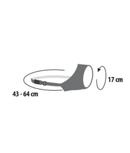 Muilband nylon s 17cm 43-64cm zwart