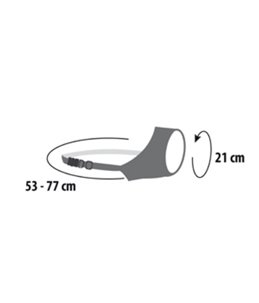 Muilband nylon m 21cm 53-77cm zwart