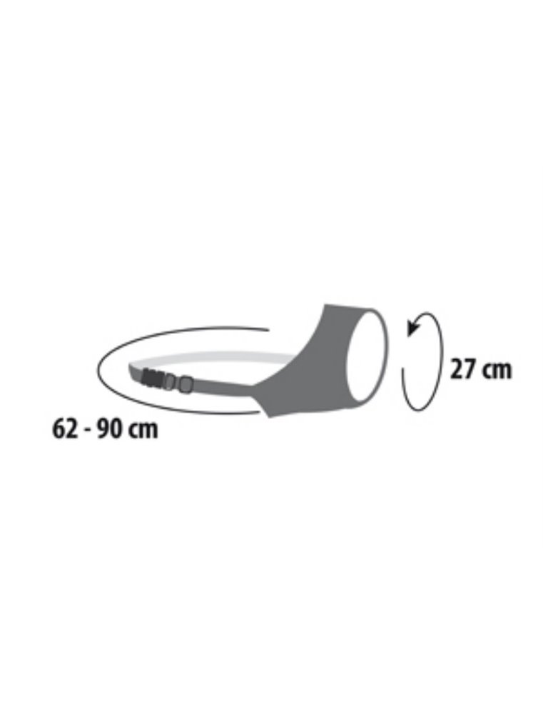 Muilband nylon l 27cm 62-90cm zwart