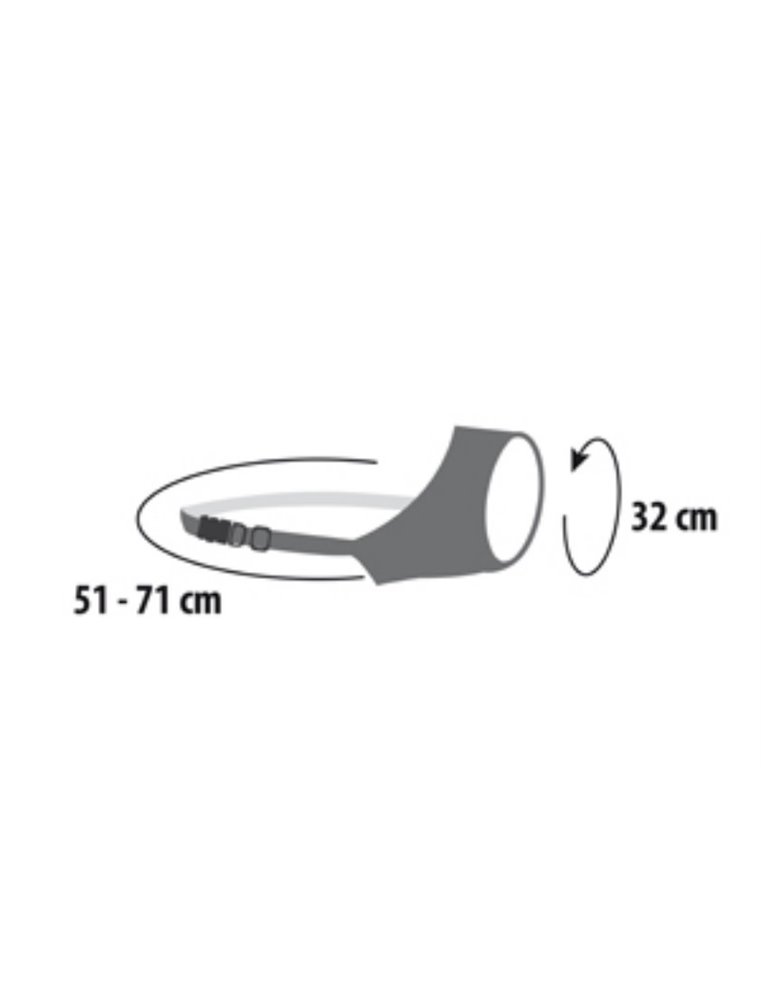 Muilband nylon spec 32cm 51-71cm zwart