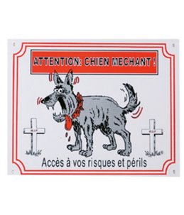 Waakbord fr - chien mechant