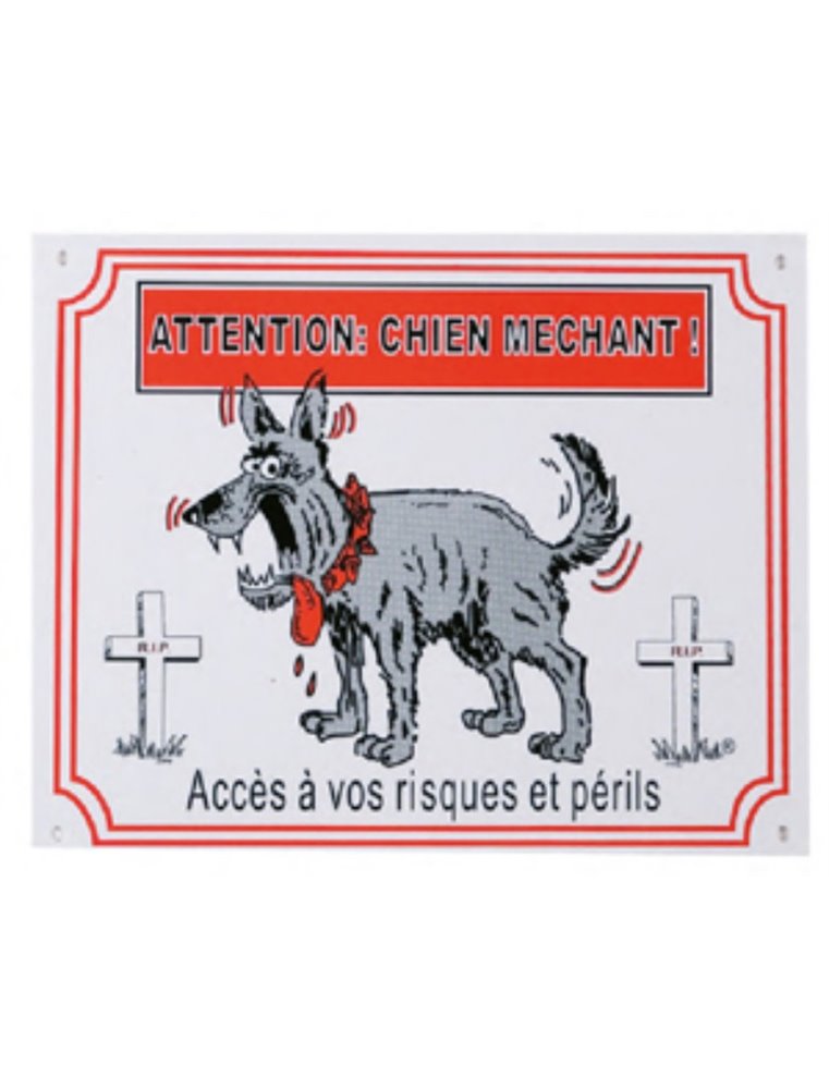 Waakbord fr - chien mechant