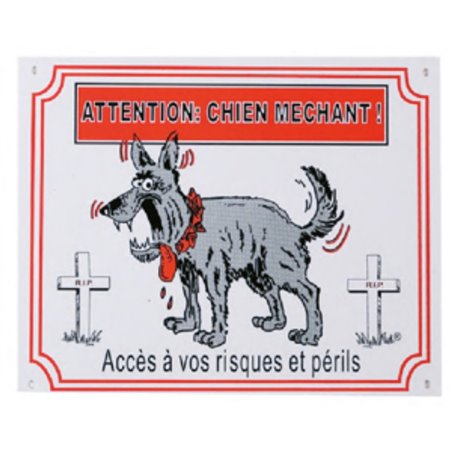 Waakbord fr - chien mechant 