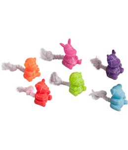 Vinyl diertje met touw - st