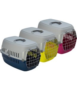 Transportbox transit blauw-roze-geel s 37x55x36cm ass.