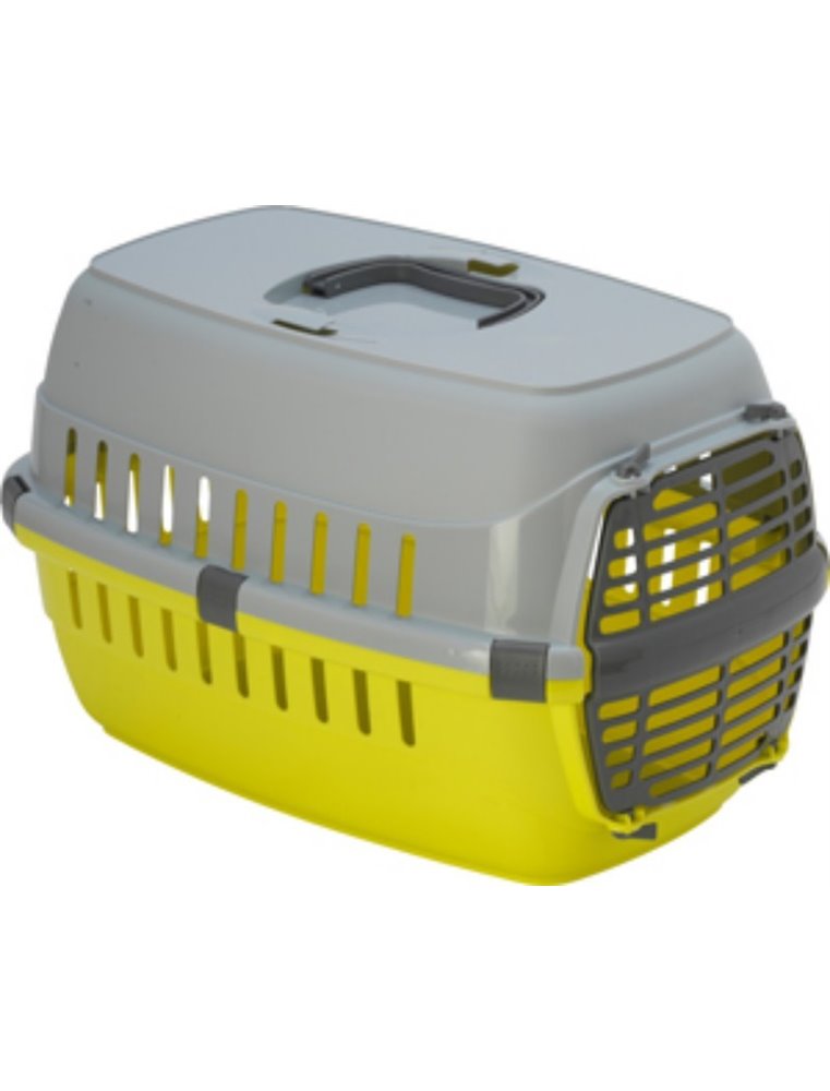 Transportbox transit blauw-roze-geel s 37x55x36cm ass.