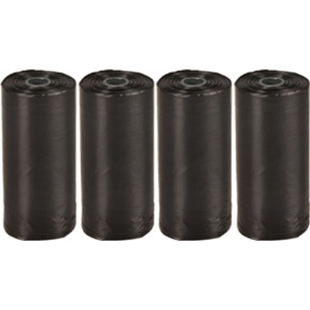 Poepzakjes basic zwart - 4x15st 