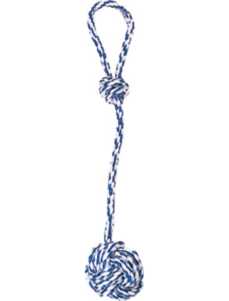 Hs katoen touw+knoopbal 7,5cm/60cm ass.