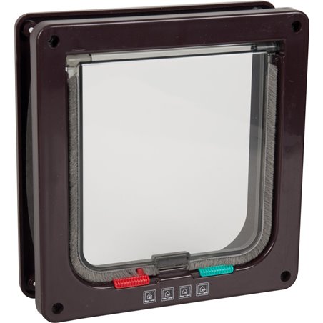 Poezendeur 4-way bruin - muur 