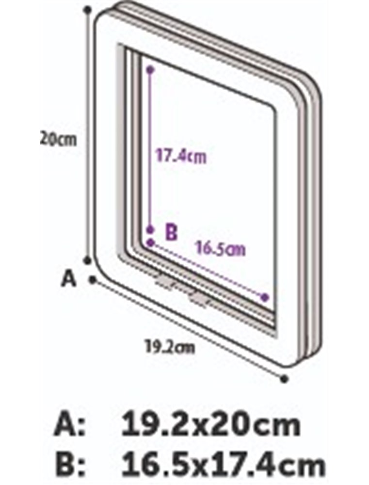 Poezendeur 4-way bruin - muur