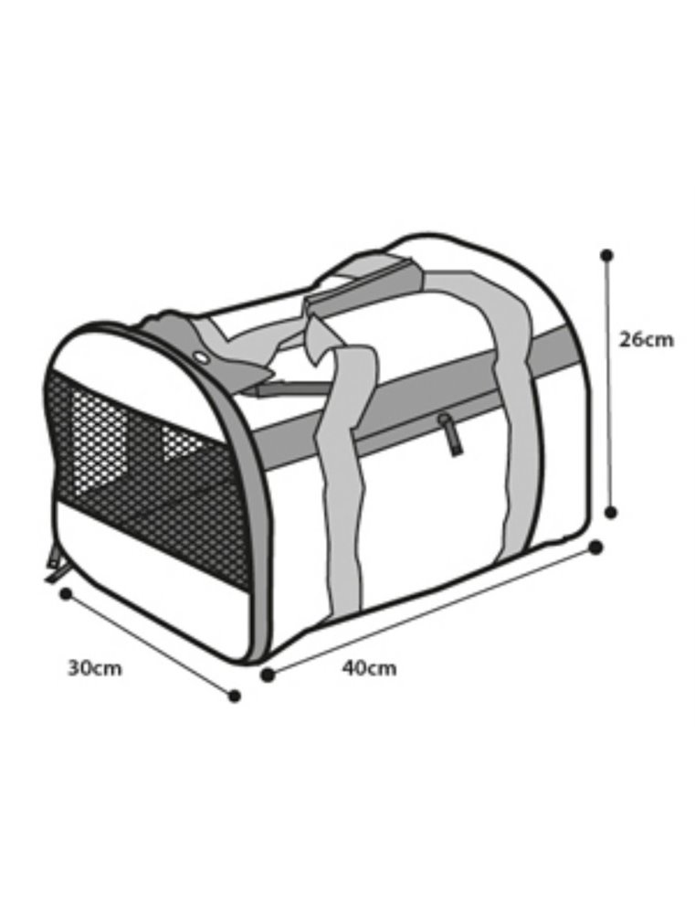 Draagtas zwart 40x30x26cm