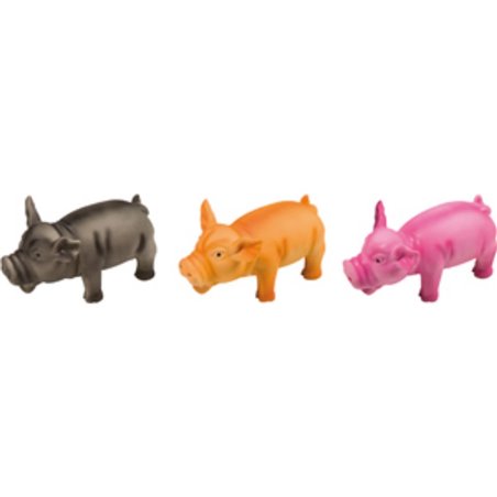 Latex zwijn 17cm ass ass. 3 verschillende speelgoedjes