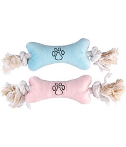 Pluche puppy been touw 22cm ass